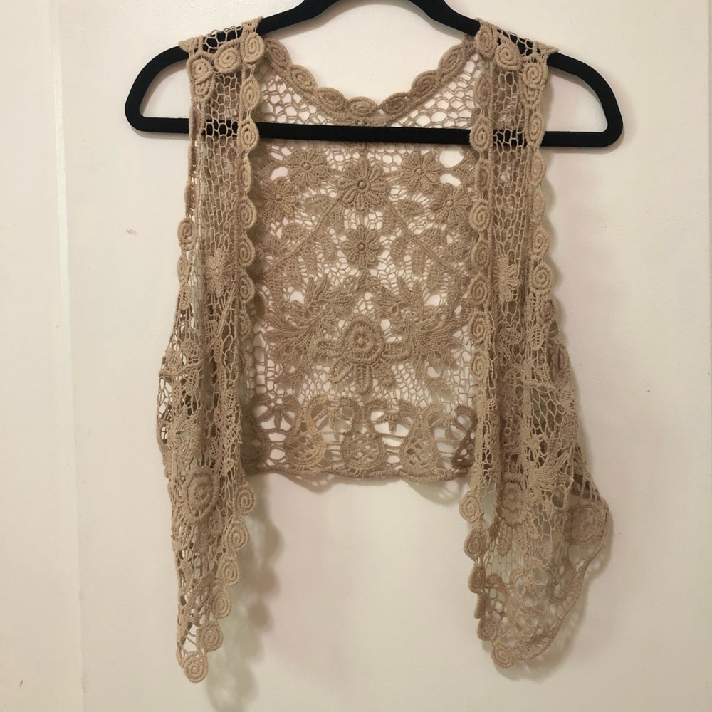 Boho crochet vest
